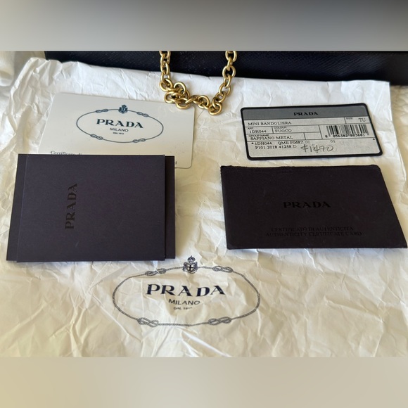 Prada Mini Bandoliera handbag in Red (Fuoco) color - Picture 6 of 10